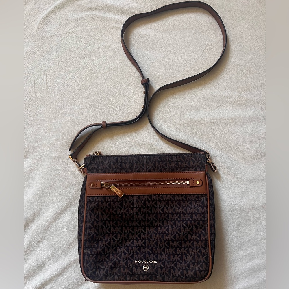 Michael Kors Dark Brown Signature Crossbody
